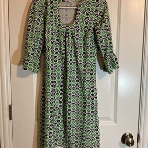 Green  Patterned Dress